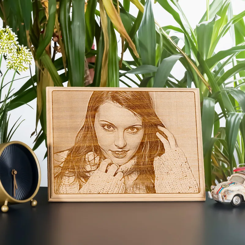 Custom Wooden Self Portrait Photo