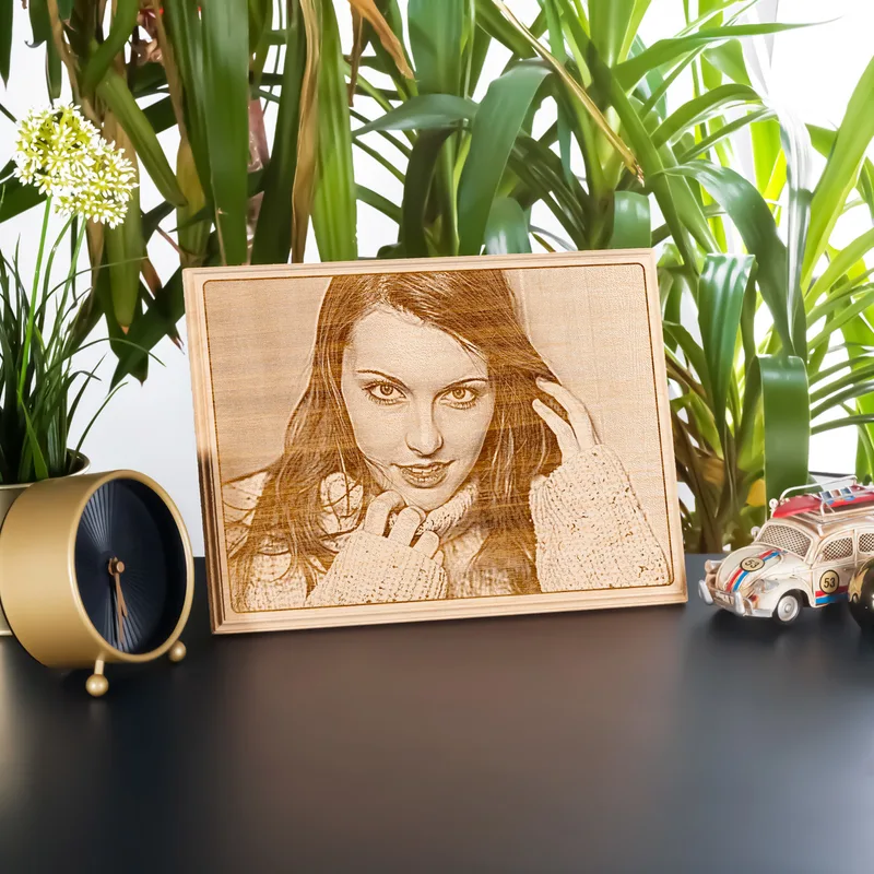Custom Wooden Self Portrait Photo