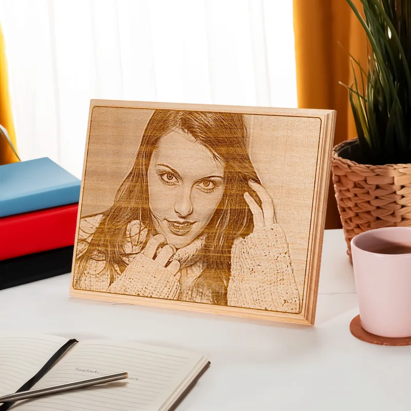 Custom Wooden Self Portrait Photo