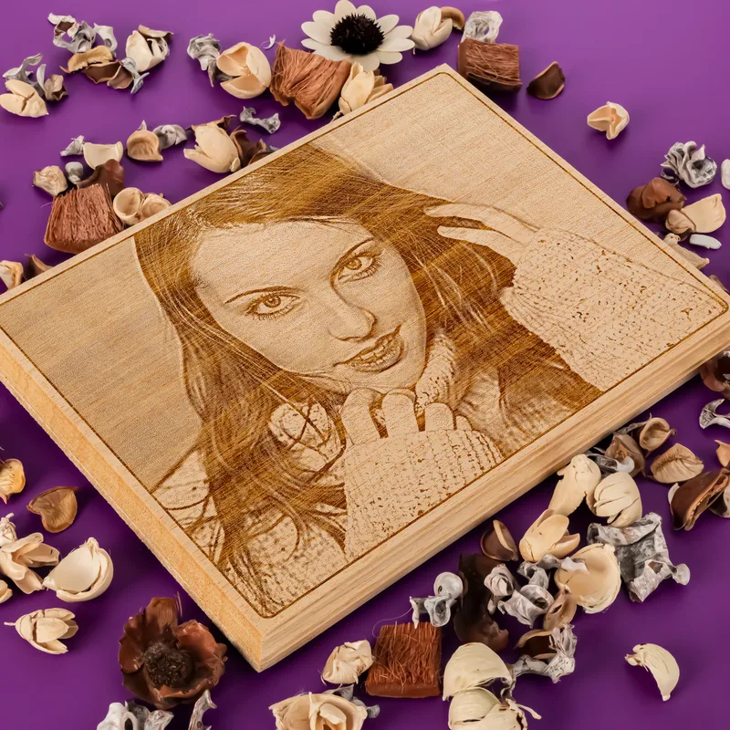 Custom Wooden Self Portrait Photo