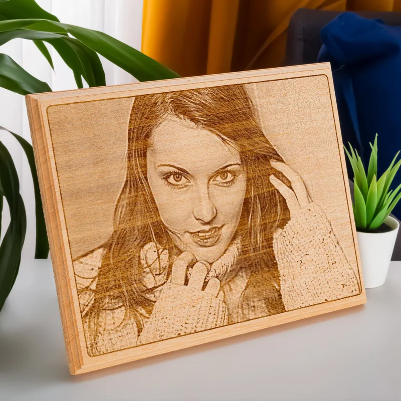 Custom Wooden Self Portrait Photo