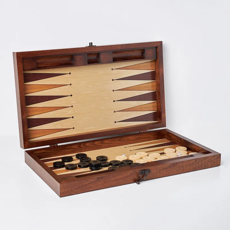 Customizable Luxury Gold Leather Backgammon Set