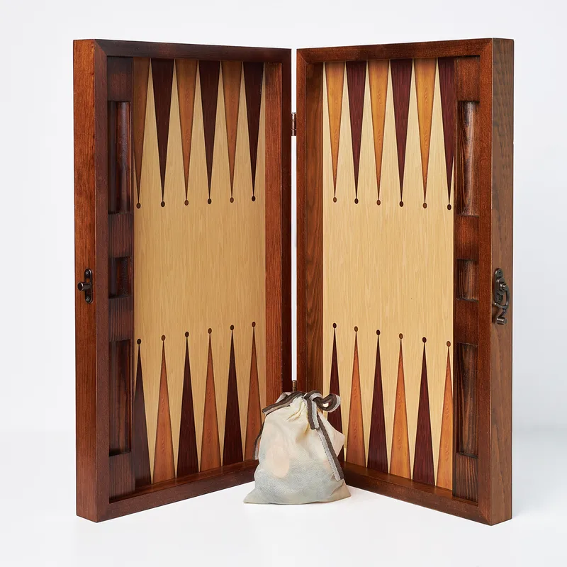 Customizable Luxury Gold Leather Backgammon Set