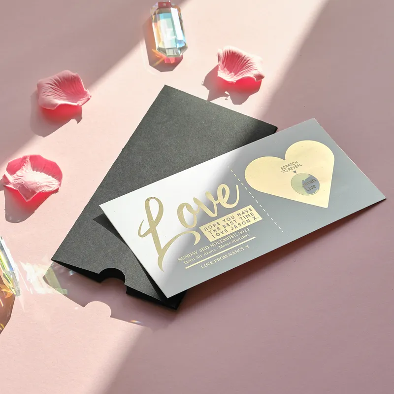 Customizable Scratch-Off Travel Gift Ticket for Loved Ones