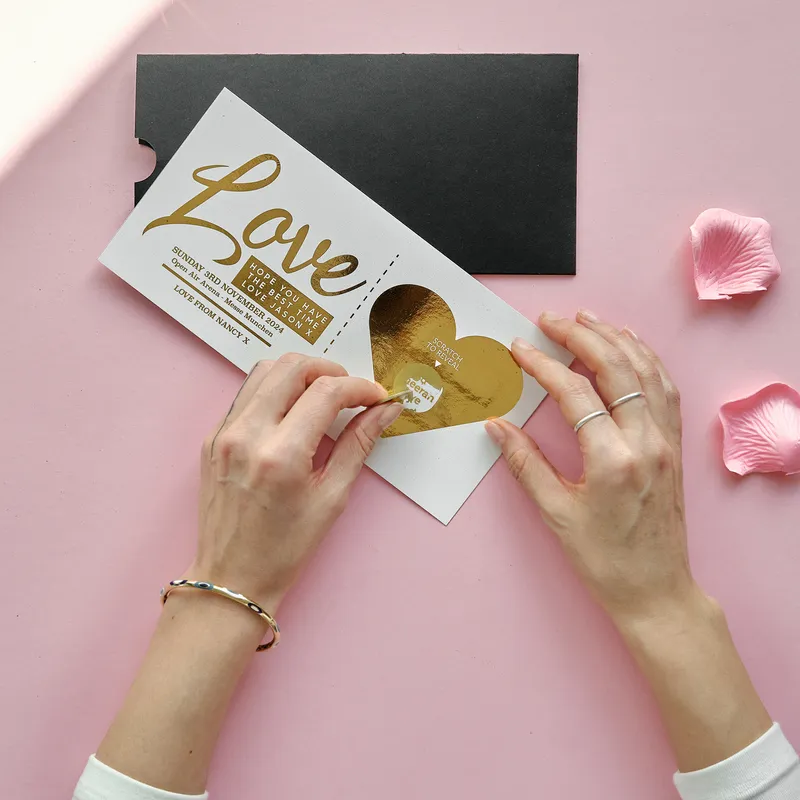 Customizable Scratch-Off Travel Gift Ticket for Loved Ones