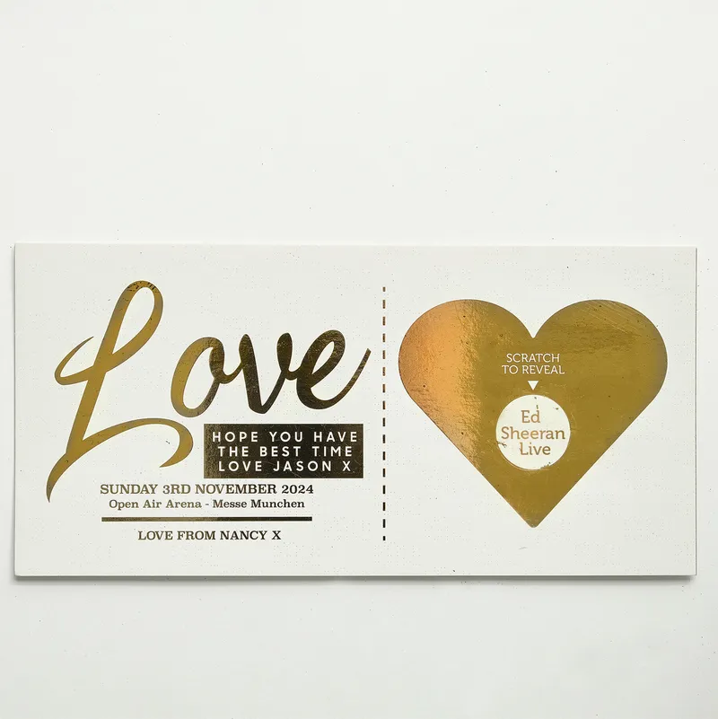 Customizable Scratch-Off Travel Gift Ticket for Loved Ones