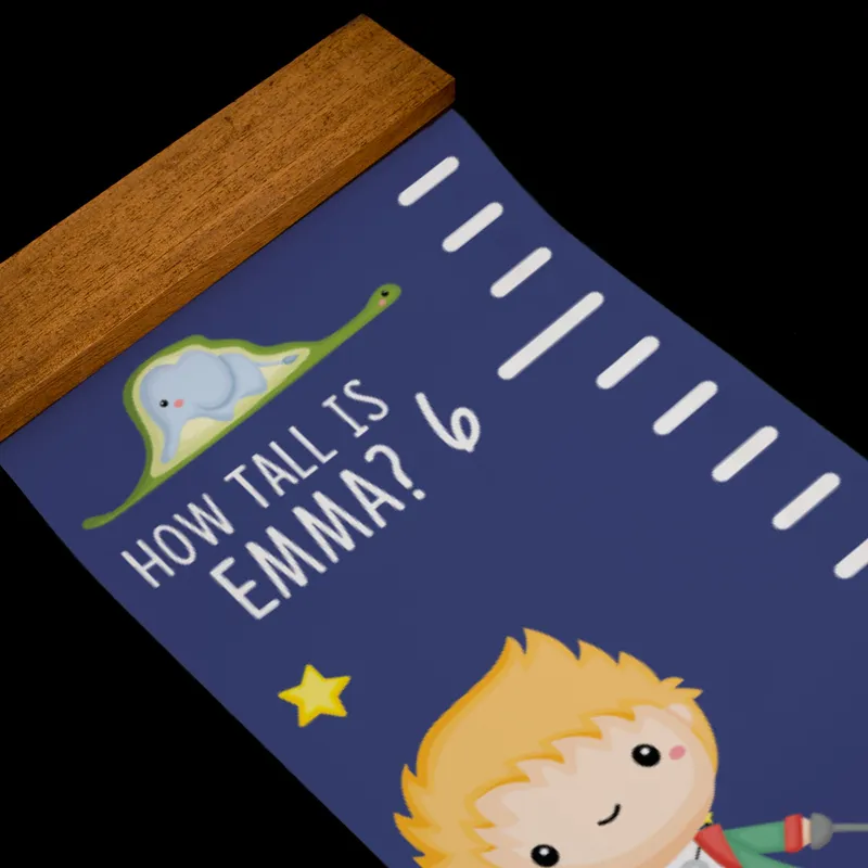 Personalised Little Prince Growth Chart for Kids' Room