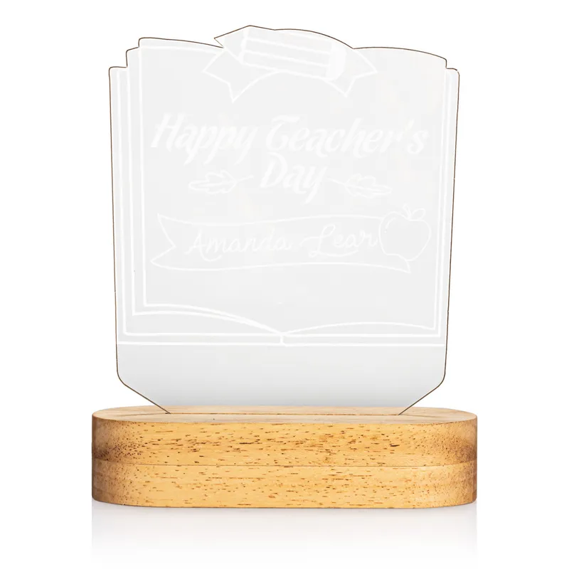 Customizable Teacher Appreciation LED Lamp for Teachers' Day