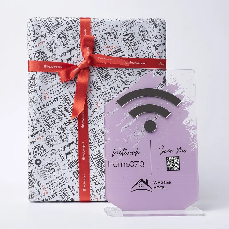 Customizable Wifi Connection QR Code Acrylic Plate