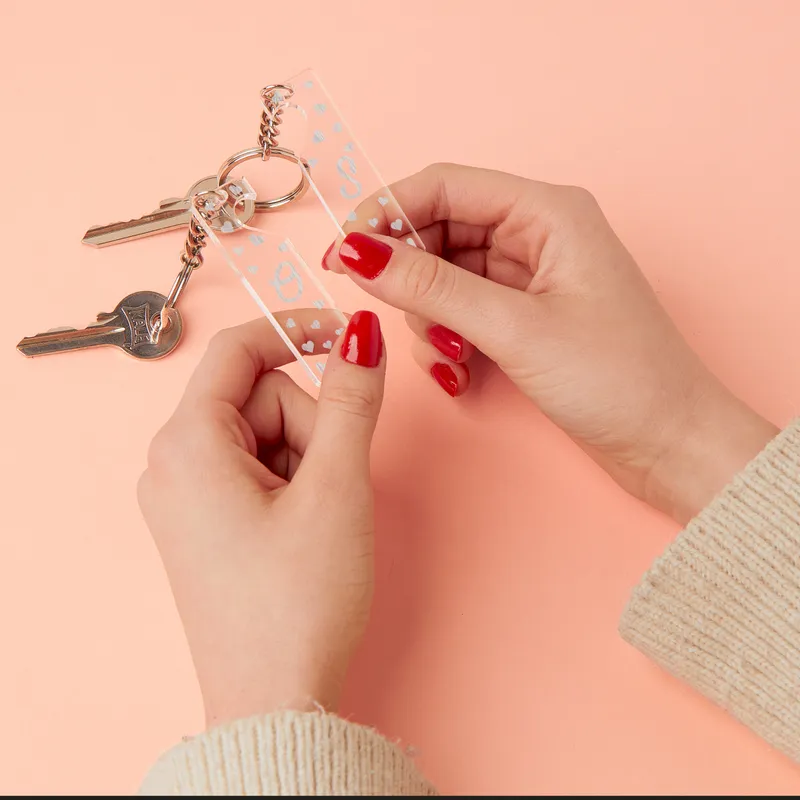 Customized Couples Heart Keychain Set with Initials