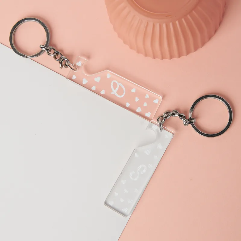 Customized Couples Heart Keychain Set with Initials