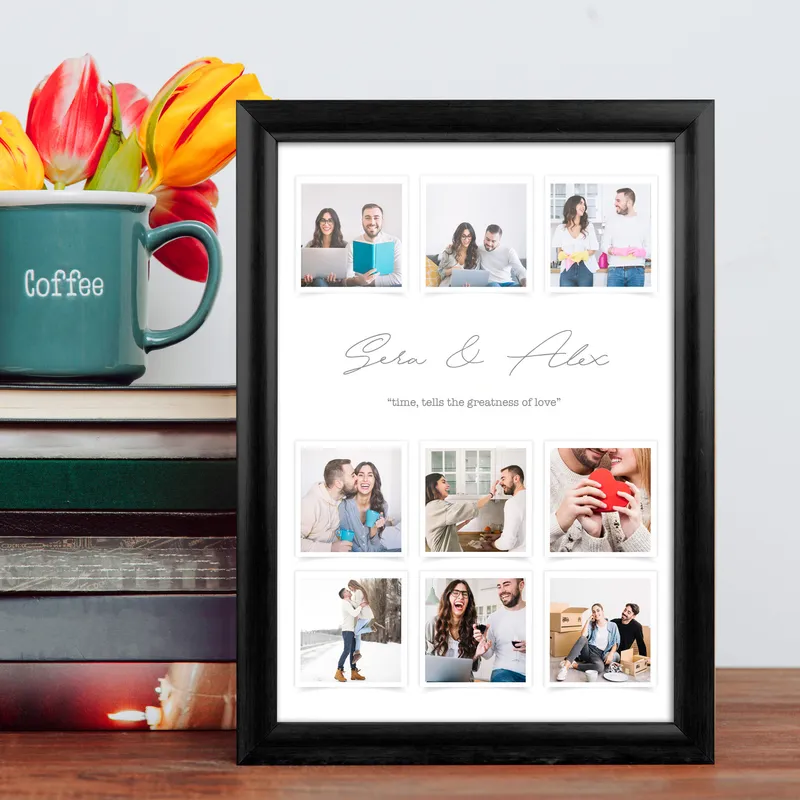 Customized Gift Frame with 9 Photo Prints