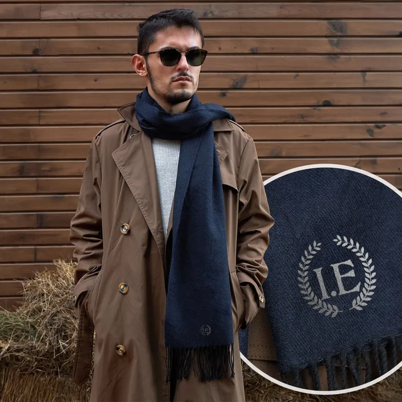 Customized Monogram Neck Scarf for Boyfriend Gift