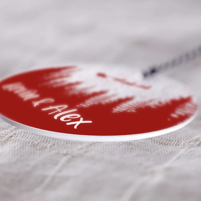 Personalised Acrylic Christmas Ornament for Couples and Friends
