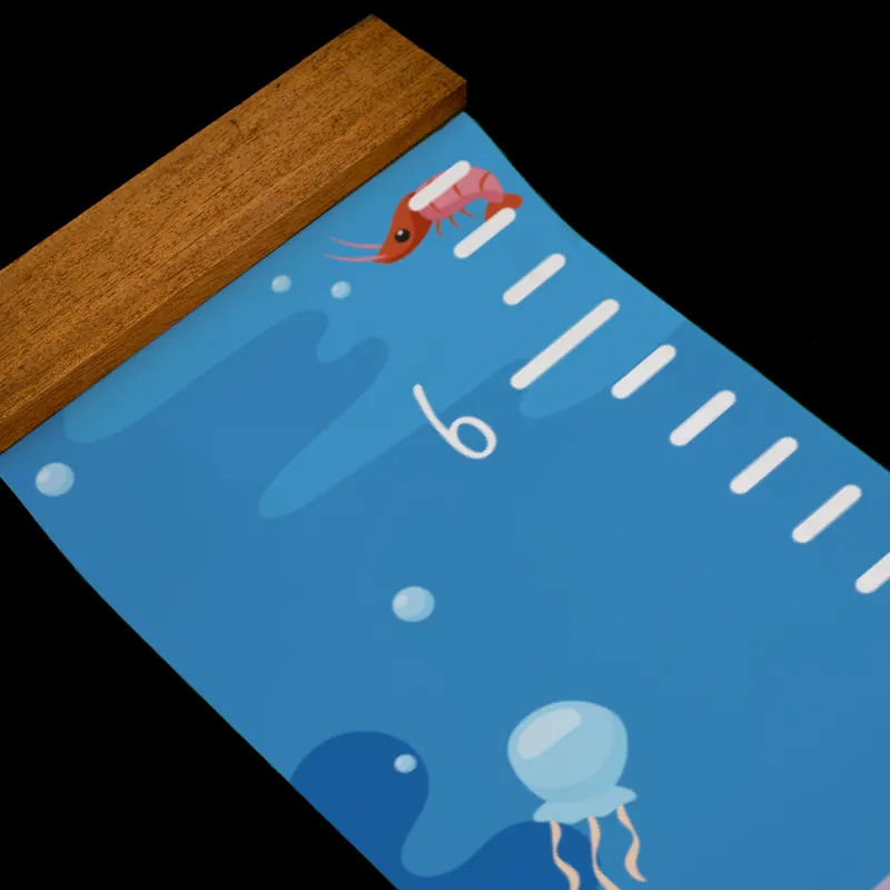 Cute and Colorful Sea Life Design Height Chart for Kids