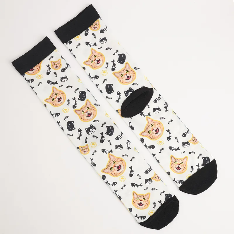 Cute Cat Personalized Pet Socks with Picture