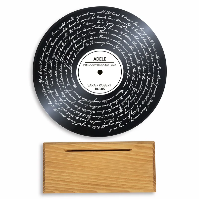 Cute Gifts for Couples Personalized Favorite Song Lyrics Design Plaque Tableau