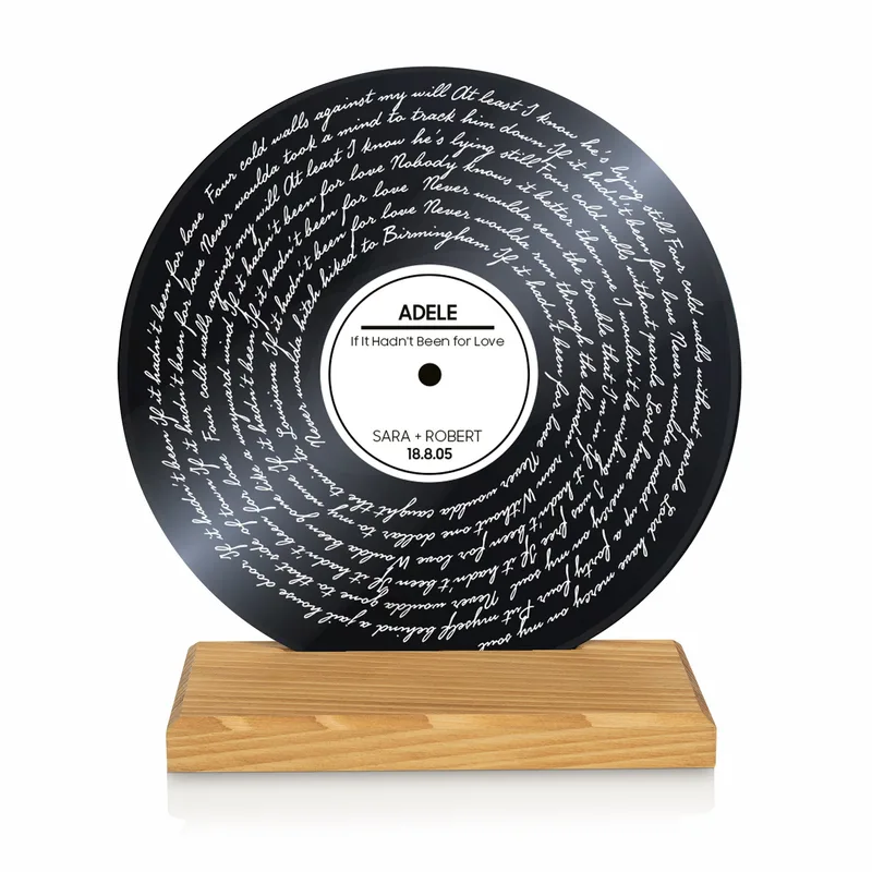Cute Gifts for Couples Personalized Favorite Song Lyrics Design Plaque Tableau