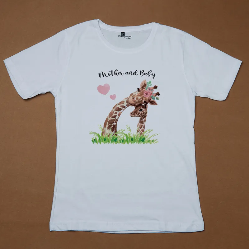 Matching Giraffe Mum and Baby Tee and Bodysuit Set