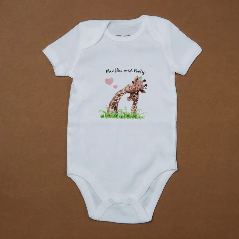 Matching Giraffe Mum and Baby Tee and Bodysuit Set