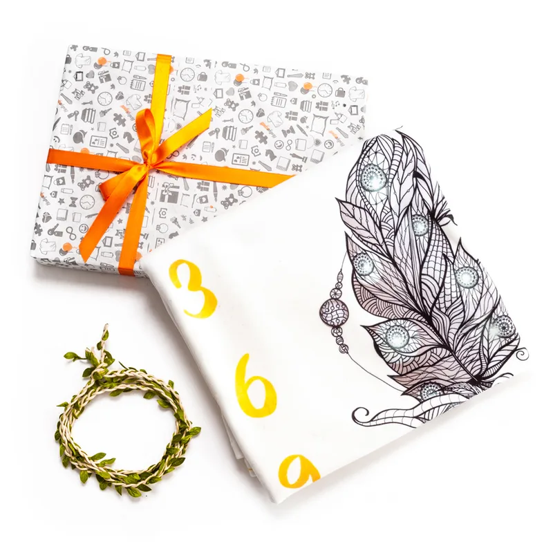 Cute Newborn Baby Photoshoot Monthly Milestone Baby Blanket