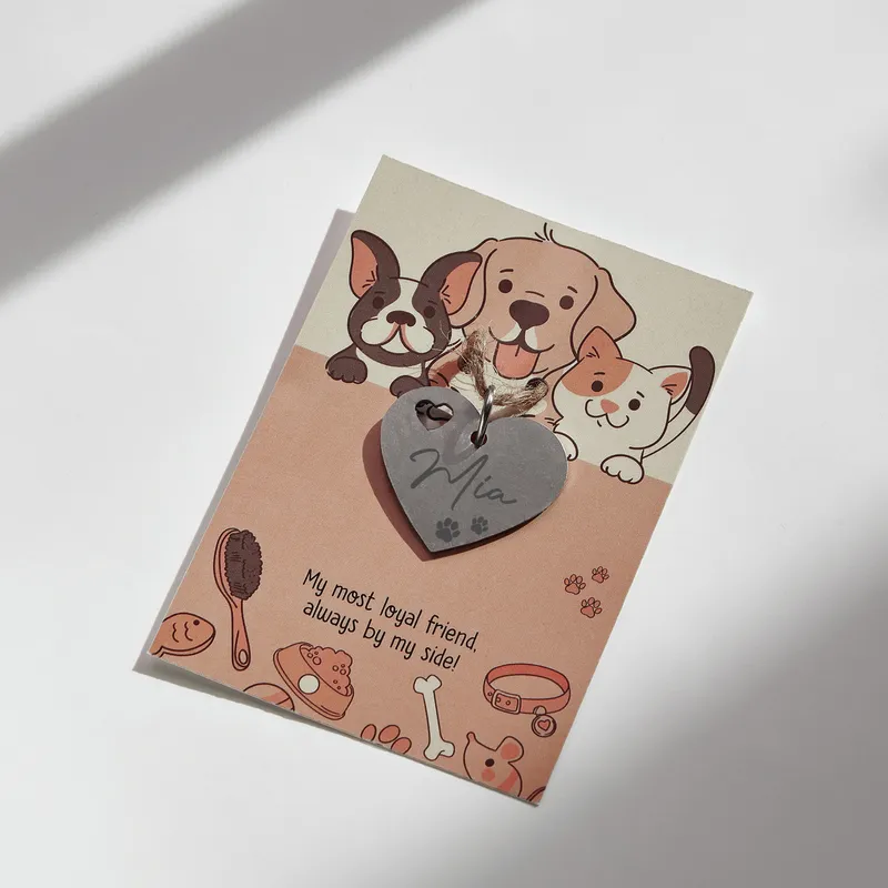 Cute Paw Print Design Personalized Pet Tag