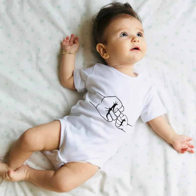 Dad and Baby Matching Brofist Shirt Set