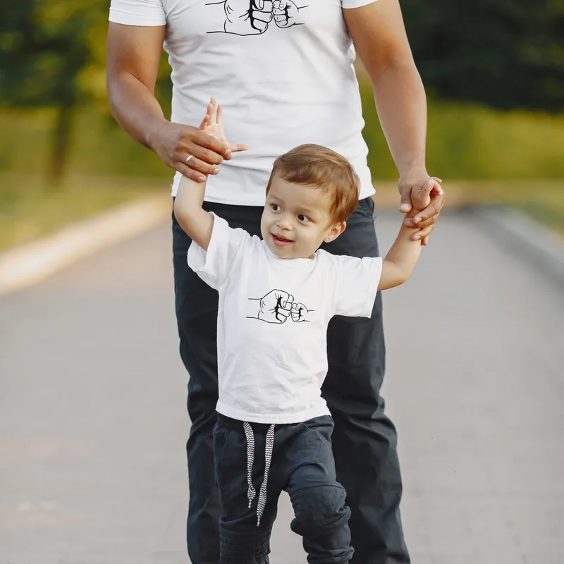 Father and Kids Matching Fist Bump T-Shirts