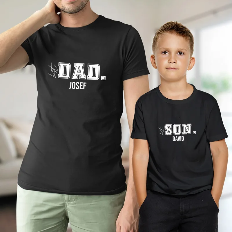 Personalised Father and Son Matching T-Shirts for Special Days