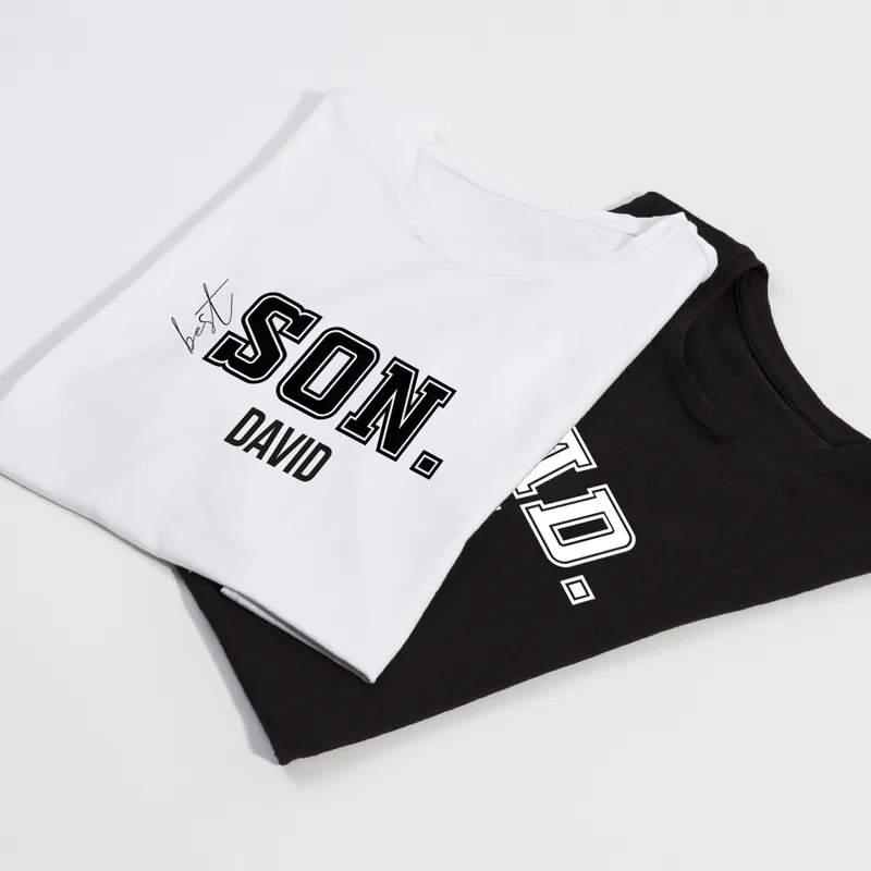 Personalised Father and Son Matching T-Shirts for Special Days