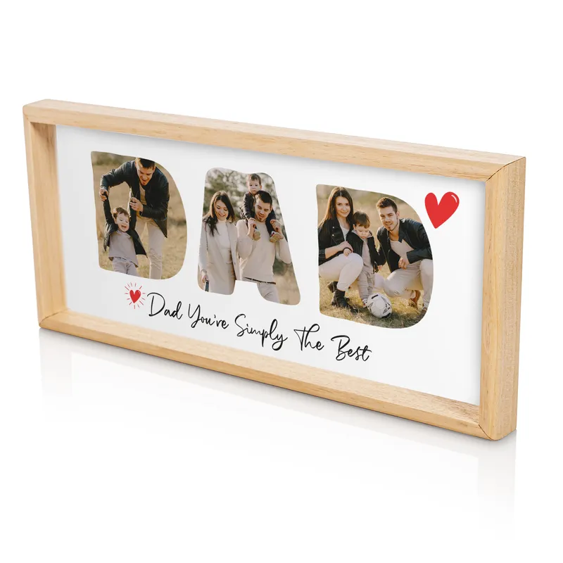 DAD Design Father's Day Gift Photo Printed Wooden Picture Frame