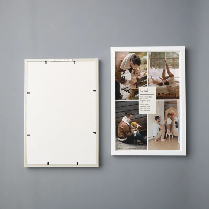 Dad-themed 4 Photo Sticky Frame as a Customizable Gift for Dad