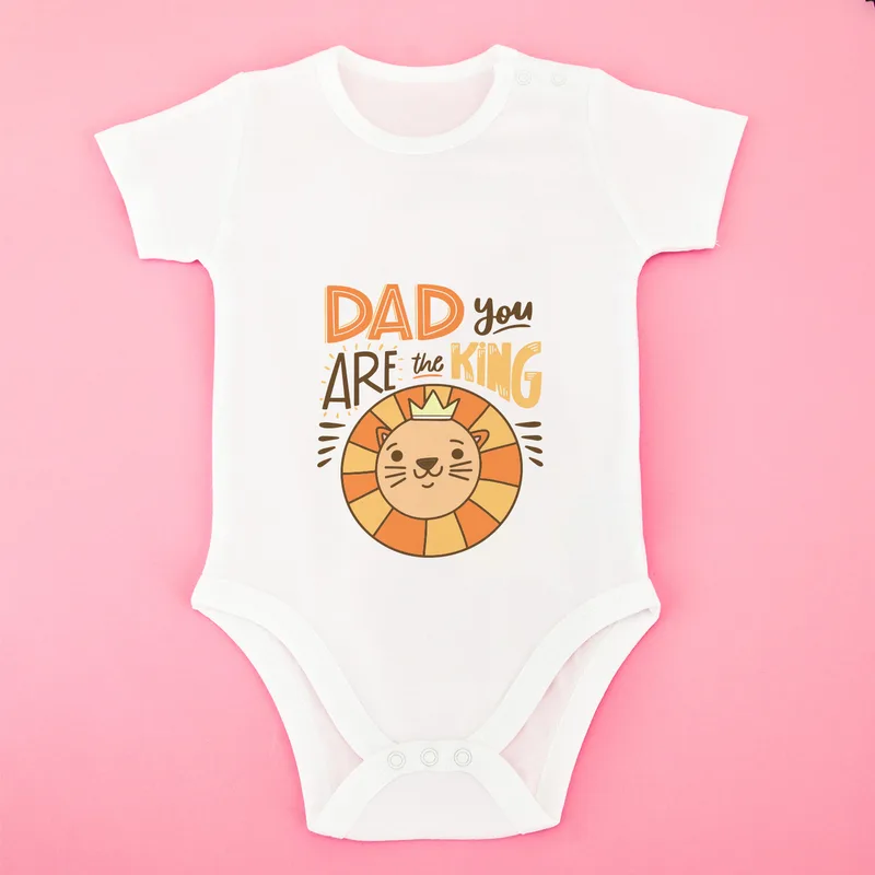 King Dad Funny Baby Bodysuit for Special Occasions