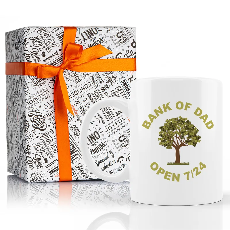 Dad's Bank Humorous Coffee Mug for Birthdays and Father's Day