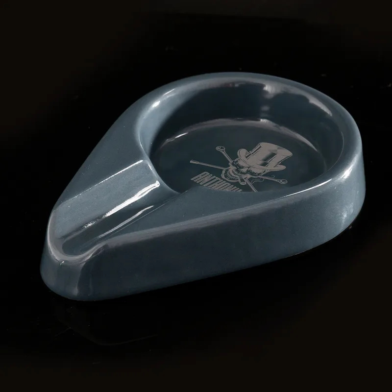 Dark Gray Ceramic Cigar Ashtray Gifts for Cigar Lovers