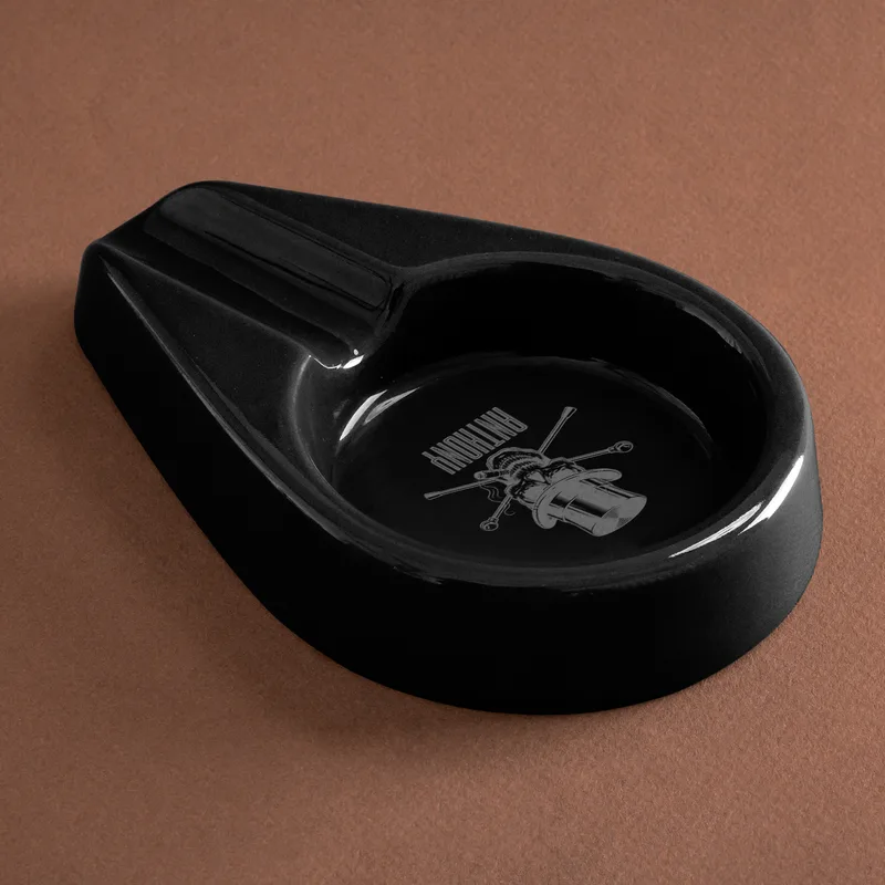 Dark Gray Ceramic Cigar Ashtray Gifts for Cigar Lovers