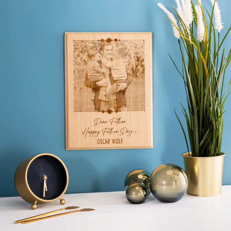 Dear Father's Day Gift Ideas Personalized Wooden Photo