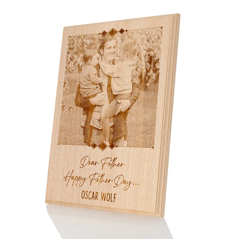 Dear Father's Day Gift Ideas Personalized Wooden Photo