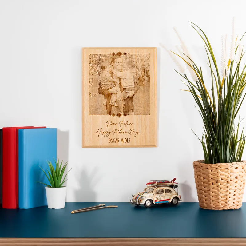 Dear Father's Day Gift Ideas Personalized Wooden Photo