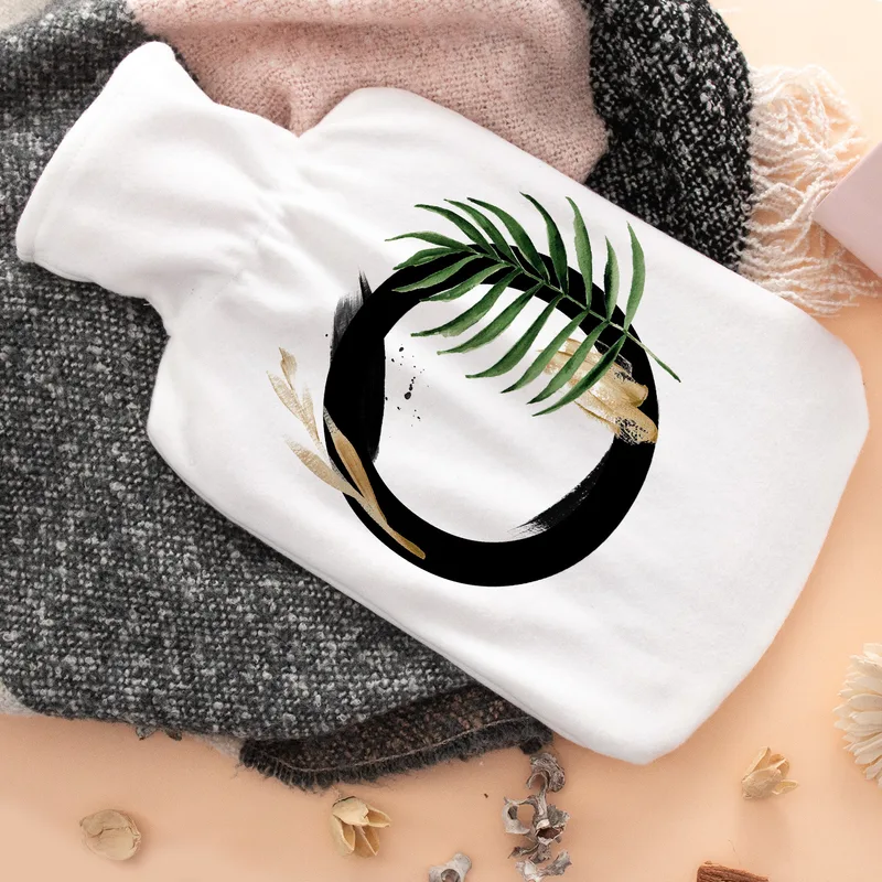 Decorative Initial Design Personalized Hot Water Bottle