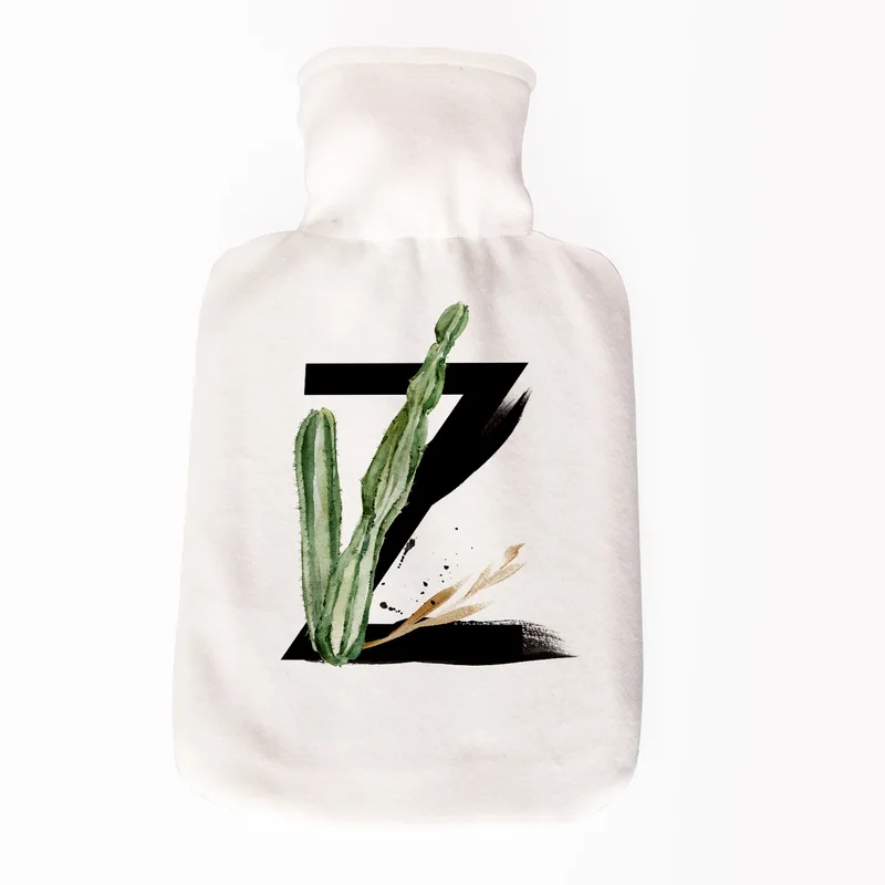 Decorative Initial Design Personalized Hot Water Bottle