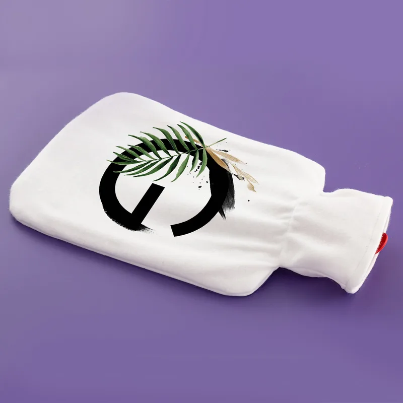 Decorative Initial Design Personalized Hot Water Bottle