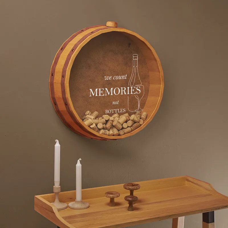 Decorative Wall-Mounted Wine Cork Storage Box