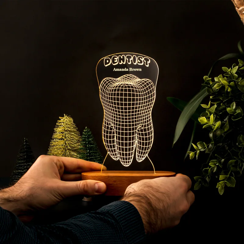 Personalised Dentist LED Lamp for Office Décor