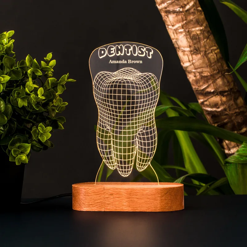 Personalised Dentist LED Lamp for Office Décor