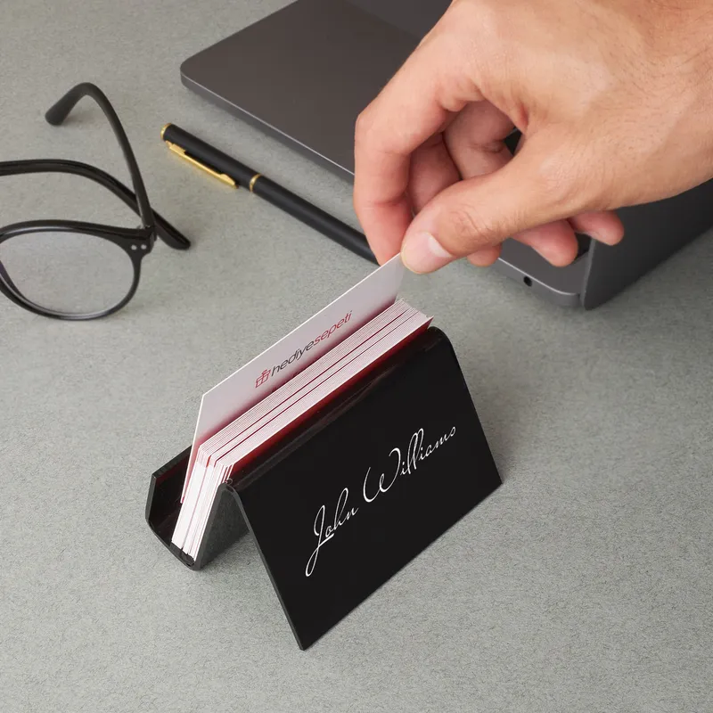 Personalised Signature Business Card Holder for Professionals