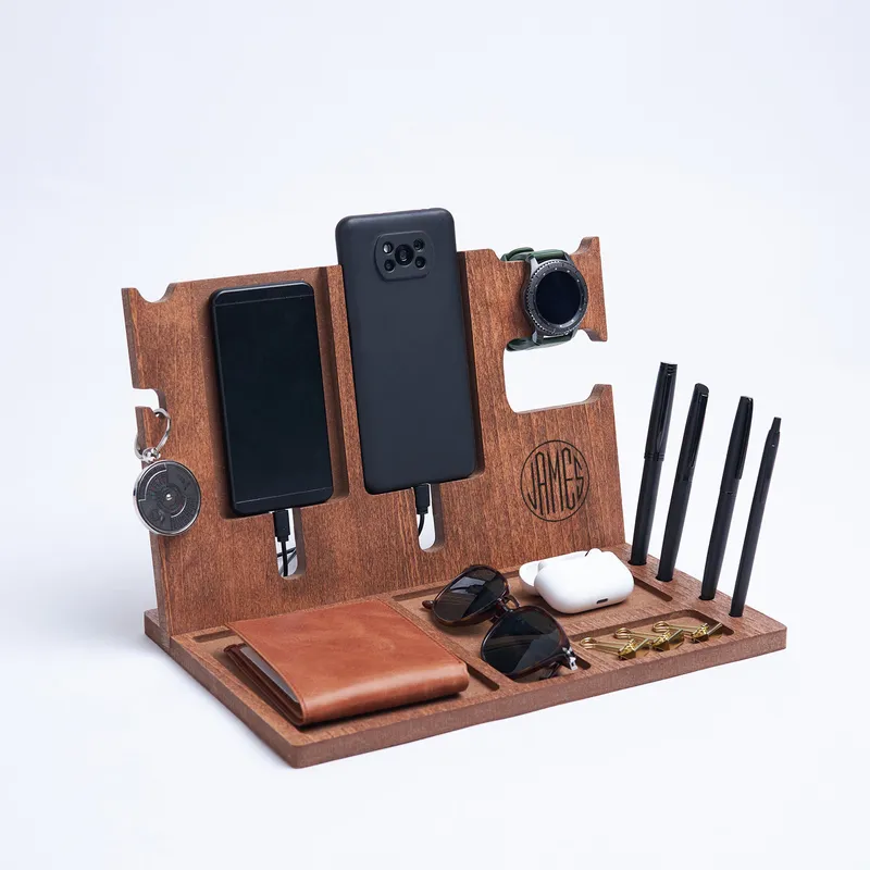 Desktop Organiser with Monogram Name Design