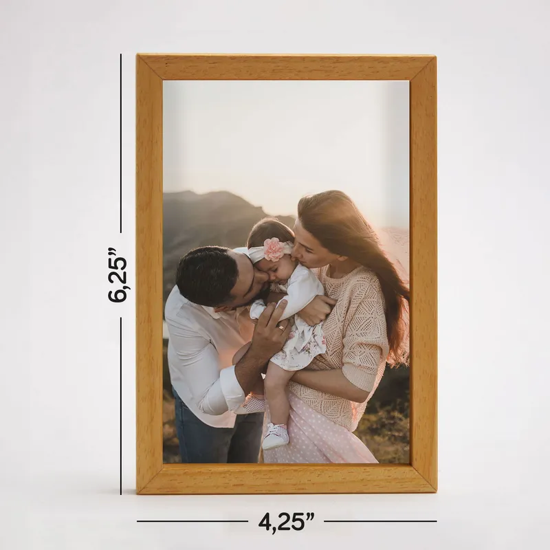 Personalised Wooden Photo Frame for Desk Display