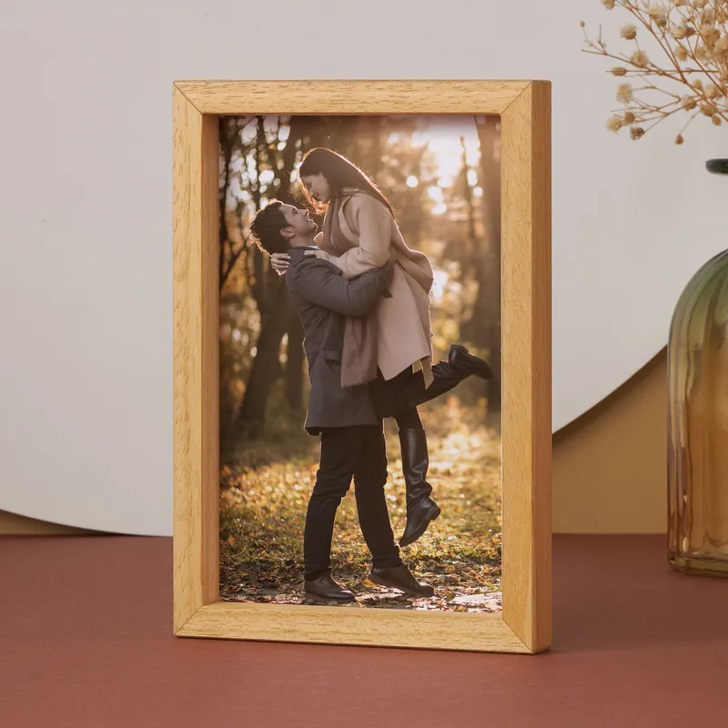 Personalised Wooden Photo Frame for Desk Display