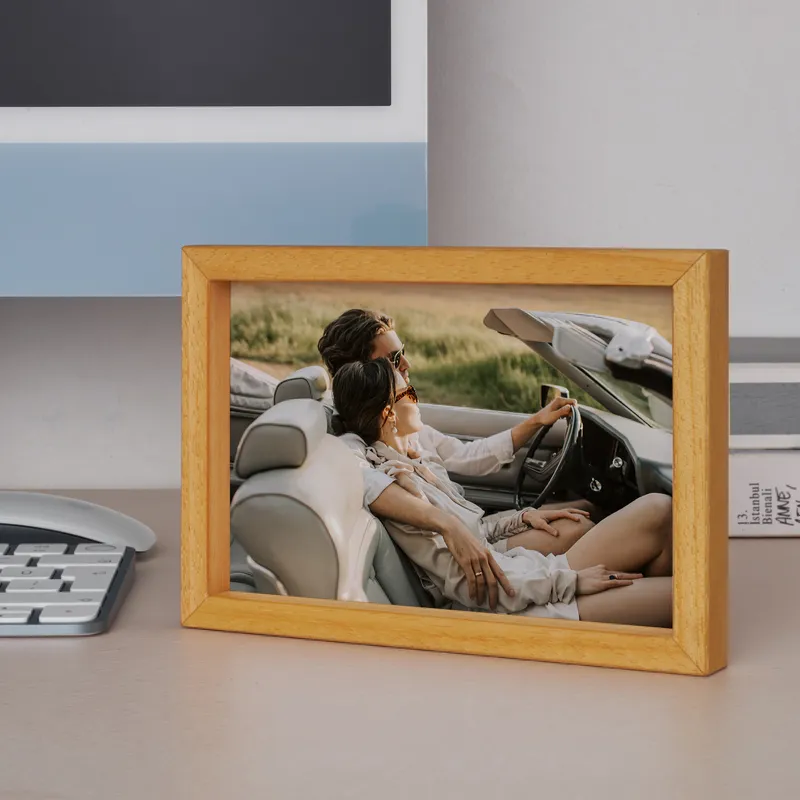 Personalised Wooden Photo Frame for Desk Display